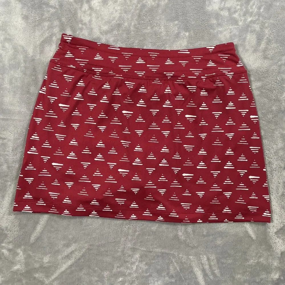 Title Nine Breaththrough Skort Medium Red Mikado Outdoor Hiking Pickleball - Picture 2 of 8